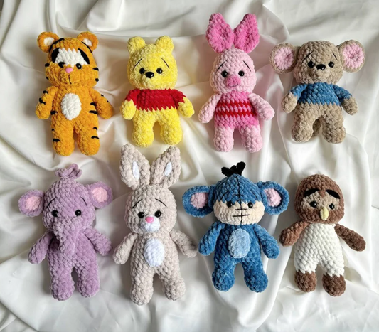 Low-Sew 8in1 PDF PATTERN Winnie the Pooh and Friends