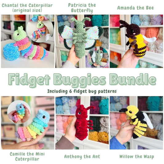 Crochet PATTERNS: Fidget Buggies BUNDLE (English/français)