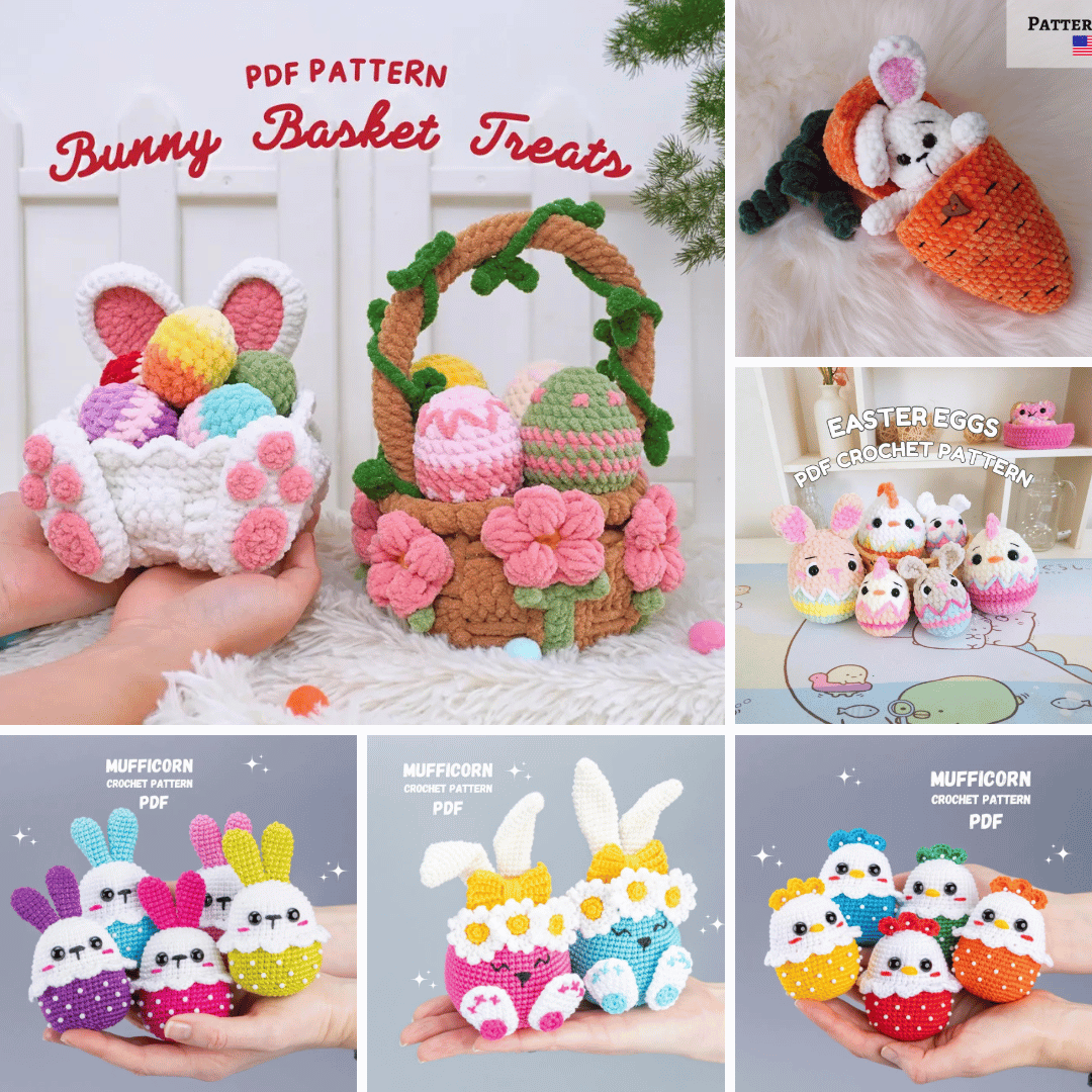 🌸🐰 The Ultimate Easter Crochet Bundle – Sweet, Festive, and Full of Charm! 🧺✨