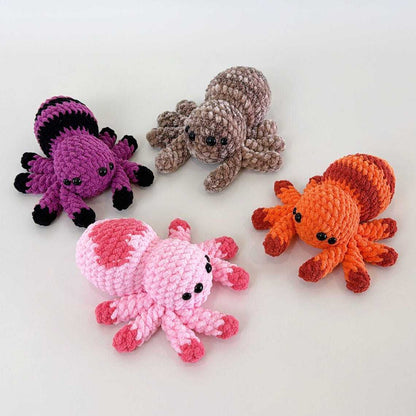 3-in-1 No-Sew Spider Plushies Crochet Pattern Bundle – PDF (5 Languages)